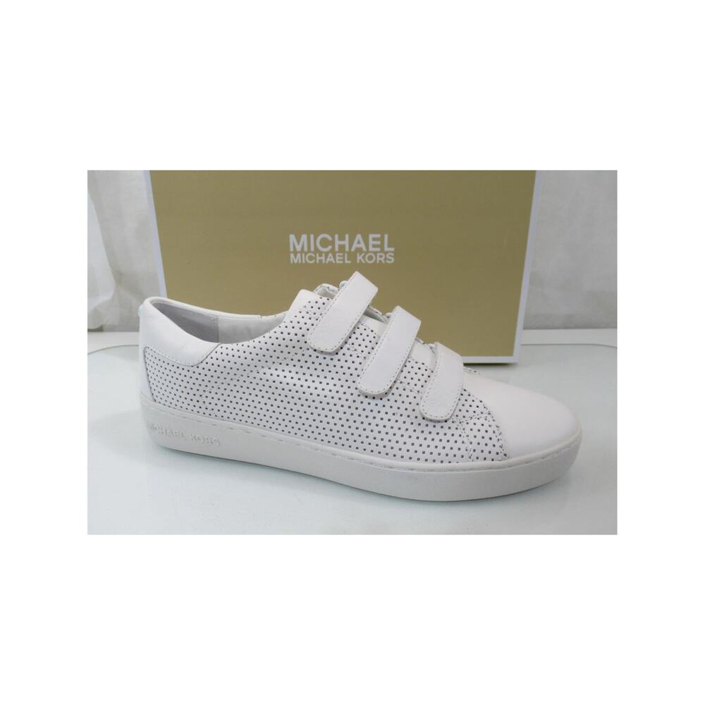 Michael Kors Size 9.5 Craig Low Top Fashion Sneakers MK Logo Optic White